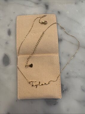 Gold Script Name Necklace - Taylor